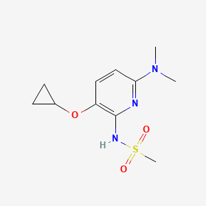 molecular formula C11H17N3O3S B15514548 N-(3-Cyclopropoxy-6-(dimethylamino)pyridin-2-YL)methanesulfonamide 
