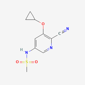 molecular formula C10H11N3O3S B15514617 N-(6-Cyano-5-cyclopropoxypyridin-3-YL)methanesulfonamide 