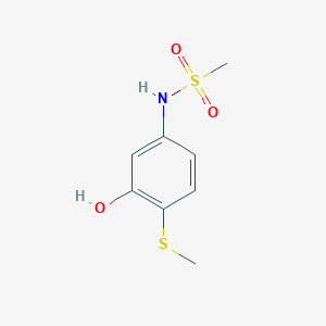 molecular formula C8H11NO3S2 B15514716 N-(3-Hydroxy-4-(methylthio)phenyl)methanesulfonamide 