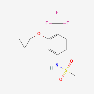 molecular formula C11H12F3NO3S B15515082 N-(3-Cyclopropoxy-4-(trifluoromethyl)phenyl)methanesulfonamide 