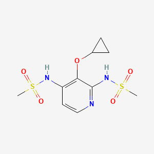 molecular formula C10H15N3O5S2 B15515125 N,N'-(3-Cyclopropoxypyridine-2,4-diyl)dimethanesulfonamide 