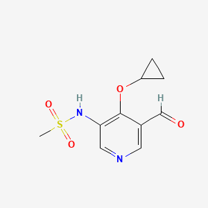 molecular formula C10H12N2O4S B15515669 N-(4-Cyclopropoxy-5-formylpyridin-3-YL)methanesulfonamide 