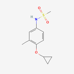 molecular formula C11H15NO3S B15515768 N-(4-Cyclopropoxy-3-methylphenyl)methanesulfonamide 