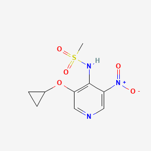 molecular formula C9H11N3O5S B15515807 N-(3-Cyclopropoxy-5-nitropyridin-4-YL)methanesulfonamide 