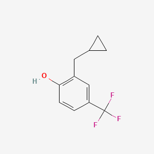 molecular formula C11H11F3O B15515815 Phenol, 2-(cyclopropylmethyl)-4-(trifluoromethyl)- 