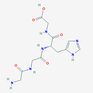 molecular formula C12H18N6O5 B155159 H-Gly-Gly-His-Gly-OH CAS No. 128114-56-7