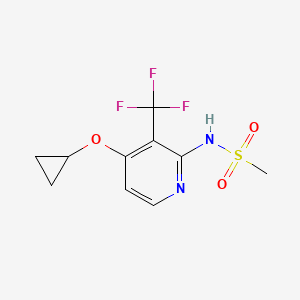 molecular formula C10H11F3N2O3S B15516059 N-(4-Cyclopropoxy-3-(trifluoromethyl)pyridin-2-YL)methanesulfonamide 