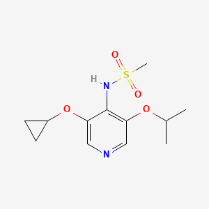 molecular formula C12H18N2O4S B15516075 N-(3-Cyclopropoxy-5-isopropoxypyridin-4-YL)methanesulfonamide 