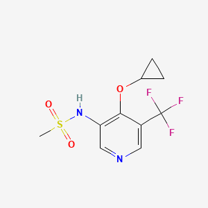 molecular formula C10H11F3N2O3S B15516139 N-(4-Cyclopropoxy-5-(trifluoromethyl)pyridin-3-YL)methanesulfonamide 