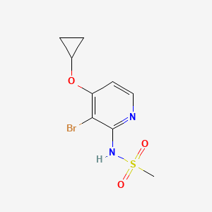 molecular formula C9H11BrN2O3S B15516328 N-(3-Bromo-4-cyclopropoxypyridin-2-YL)methanesulfonamide 