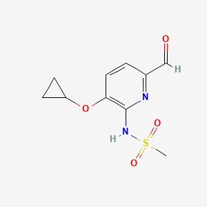 molecular formula C10H12N2O4S B15516504 N-(3-Cyclopropoxy-6-formylpyridin-2-YL)methanesulfonamide 