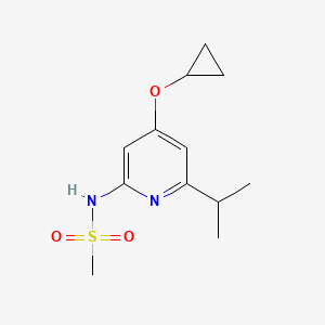 molecular formula C12H18N2O3S B15516594 N-(4-Cyclopropoxy-6-isopropylpyridin-2-YL)methanesulfonamide 