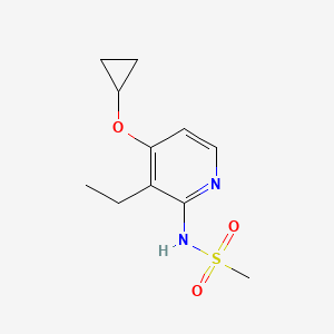 molecular formula C11H16N2O3S B15516750 N-(4-Cyclopropoxy-3-ethylpyridin-2-YL)methanesulfonamide 