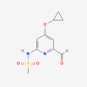 molecular formula C10H12N2O4S B15516829 N-(4-Cyclopropoxy-6-formylpyridin-2-YL)methanesulfonamide 