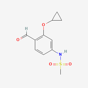 molecular formula C11H13NO4S B15516918 N-(3-Cyclopropoxy-4-formylphenyl)methanesulfonamide 
