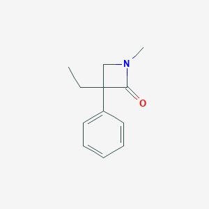 molecular formula C12H15NO B155170 2-Azetidinone, 3-ethyl-N-methyl-3-phenyl- CAS No. 1886-38-0