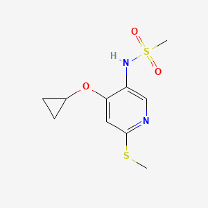 molecular formula C10H14N2O3S2 B15517050 N-(4-Cyclopropoxy-6-(methylthio)pyridin-3-YL)methanesulfonamide 