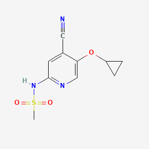 molecular formula C10H11N3O3S B15517055 N-(4-Cyano-5-cyclopropoxypyridin-2-YL)methanesulfonamide 