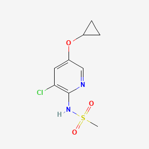 molecular formula C9H11ClN2O3S B15517333 N-(3-Chloro-5-cyclopropoxypyridin-2-YL)methanesulfonamide 