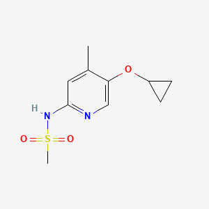 molecular formula C10H14N2O3S B15517393 N-(5-Cyclopropoxy-4-methylpyridin-2-YL)methanesulfonamide 