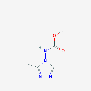molecular formula C6H10N4O2 B155174 ethyl N-(3-methyl-1,2,4-triazol-4-yl)carbamate CAS No. 125835-20-3