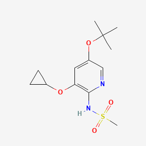 molecular formula C13H20N2O4S B15517546 N-(5-Tert-butoxy-3-cyclopropoxypyridin-2-YL)methanesulfonamide 