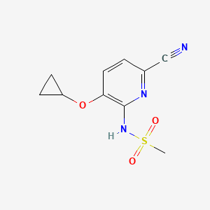 molecular formula C10H11N3O3S B15517552 N-(6-Cyano-3-cyclopropoxypyridin-2-YL)methanesulfonamide 