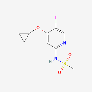 molecular formula C9H11IN2O3S B15517722 N-(4-Cyclopropoxy-5-iodopyridin-2-YL)methanesulfonamide 
