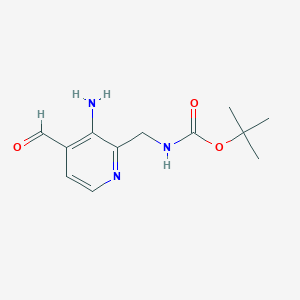 molecular formula C12H17N3O3 B15517868 Tert-butyl (3-amino-4-formylpyridin-2-YL)methylcarbamate 