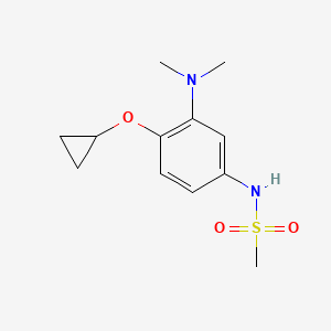 molecular formula C12H18N2O3S B15517890 N-(4-Cyclopropoxy-3-(dimethylamino)phenyl)methanesulfonamide 