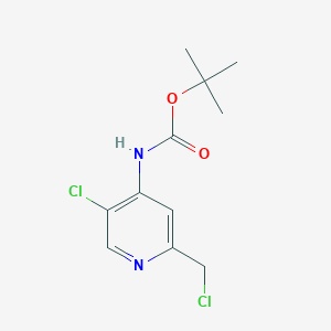 molecular formula C11H14Cl2N2O2 B15517927 Tert-butyl 5-chloro-2-(chloromethyl)pyridin-4-ylcarbamate 