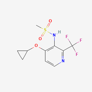 molecular formula C10H11F3N2O3S B15517953 N-(4-Cyclopropoxy-2-(trifluoromethyl)pyridin-3-YL)methanesulfonamide 