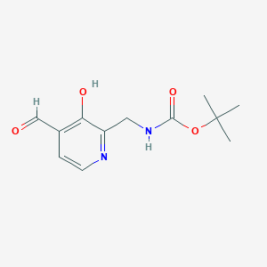 molecular formula C12H16N2O4 B15518362 Tert-butyl (4-formyl-3-hydroxypyridin-2-YL)methylcarbamate 