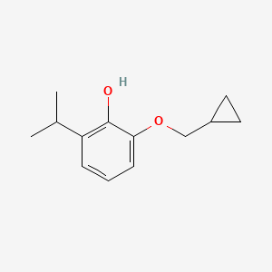 molecular formula C13H18O2 B15518420 2-(Cyclopropylmethoxy)-6-isopropylphenol 