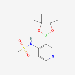 molecular formula C12H19BN2O4S B15518448 N-(3-(4,4,5,5-Tetramethyl-1,3,2-dioxaborolan-2-YL)pyridin-4-YL)methanesulfonamide 