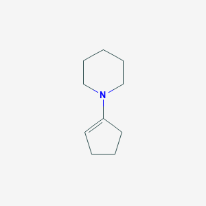 molecular formula C10H17N B155186 Piperidine, 1-(1-cyclopenten-1-yl)- CAS No. 1614-92-2