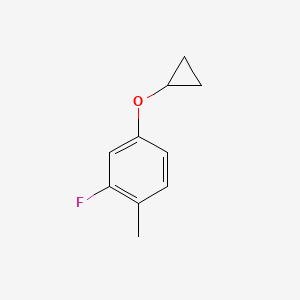 molecular formula C10H11FO B15518684 4-Cyclopropoxy-2-fluoro-1-methylbenzene 