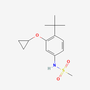 molecular formula C14H21NO3S B15518781 N-(4-Tert-butyl-3-cyclopropoxyphenyl)methanesulfonamide 