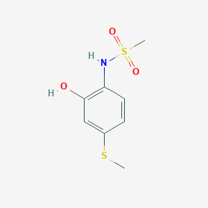 molecular formula C8H11NO3S2 B15519077 N-(2-Hydroxy-4-(methylthio)phenyl)methanesulfonamide 