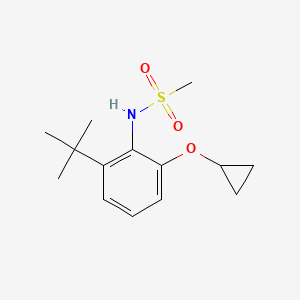molecular formula C14H21NO3S B15519246 N-(2-Tert-butyl-6-cyclopropoxyphenyl)methanesulfonamide 