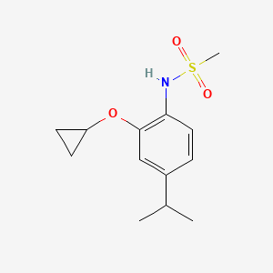 molecular formula C13H19NO3S B15519255 N-(2-Cyclopropoxy-4-isopropylphenyl)methanesulfonamide 