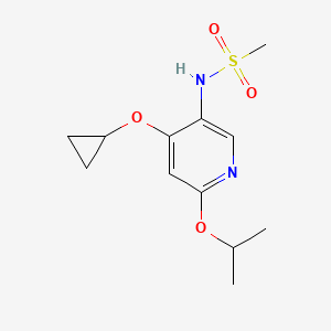 molecular formula C12H18N2O4S B15519439 N-(4-Cyclopropoxy-6-isopropoxypyridin-3-YL)methanesulfonamide 