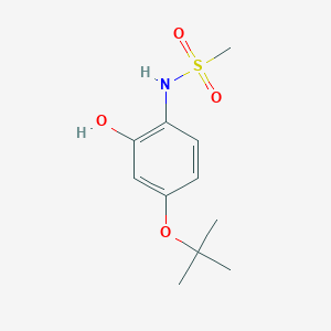 molecular formula C11H17NO4S B15519479 N-(4-Tert-butoxy-2-hydroxyphenyl)methanesulfonamide 