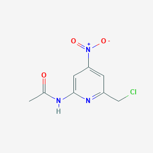 molecular formula C8H8ClN3O3 B15519712 N-(6-(Chloromethyl)-4-nitropyridin-2-yl)acetamide 