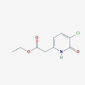 molecular formula C9H10ClNO3 B15519755 Ethyl (5-chloro-6-hydroxypyridin-2-YL)acetate 