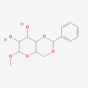 molecular formula C14H18O6 B015520 Methyl 4,6-O-benzylidene-alpha-D-glucopyranoside CAS No. 3162-96-7