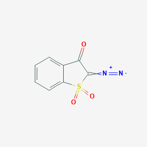 molecular formula C8H4N2O3S B155201 Benzo[b]thiophen-3(2H)-one, 2-diazo-, 1,1-dioxide CAS No. 1887-57-6