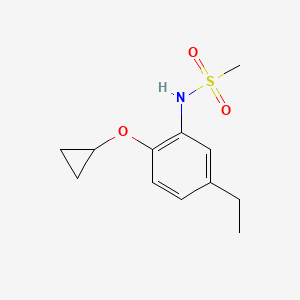 molecular formula C12H17NO3S B15520107 N-(2-Cyclopropoxy-5-ethylphenyl)methanesulfonamide 