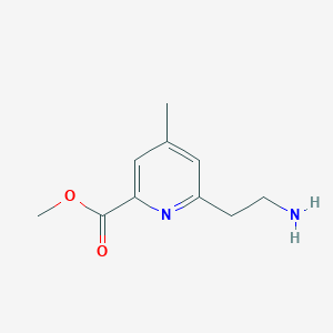 molecular formula C10H14N2O2 B15520115 Methyl 6-(2-aminoethyl)-4-methylpyridine-2-carboxylate 