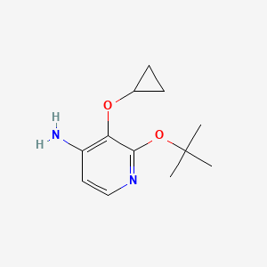 molecular formula C12H18N2O2 B15520185 2-Tert-butoxy-3-cyclopropoxypyridin-4-amine 